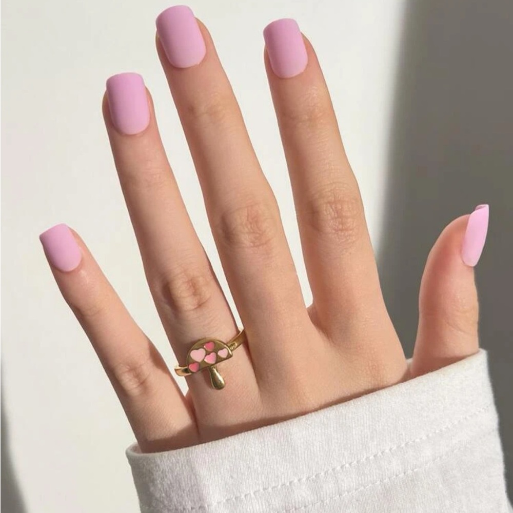 Matte Light Purple/Pink Press On Nails 💅🏼 ✨💕💜